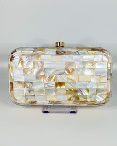 Mosaic Gold Metal Clutch - House Of Swavo