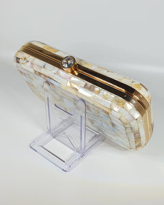 Mosaic Gold Metal Clutch - House Of Swavo